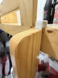 Solid wood bed in excellent condition image 2