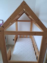 Solid Wood Playhouse Bed w Premium Mattr image 3