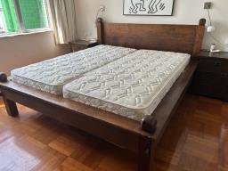 Tequila Kola solid oak bed frame image 1