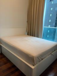 White Storage Bed Frame and Mattress image 1