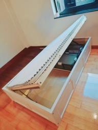 White Storage Bed Frame image 1