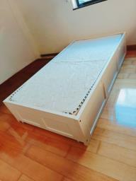 White Storage Bed Frame image 2