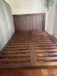 Wooden Bed Frame queen with headboard image 1