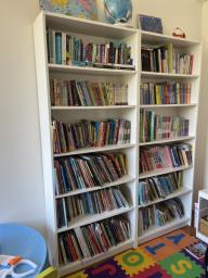 2 White book shelves in good condition image 2