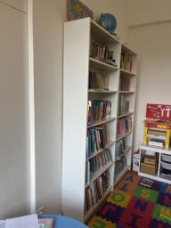 2 White book shelves in good condition image 3
