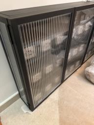 2no Wall Mounted Cabinet Fluted Glass image 3