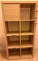 3 Kallax Shelving Units  White Oak Eff image 1