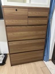 6-drawer Cabinet L80cm  H122cm  D41cm image 1