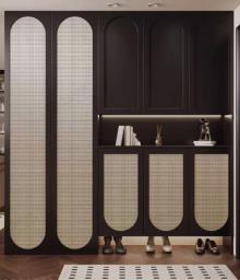 Beautiful Rattan Wabisabi Shoe Closet image 1