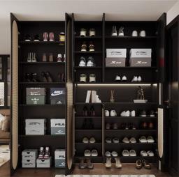 Beautiful Rattan Wabisabi Shoe Closet image 2