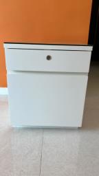 Bedside table with glass top image 1