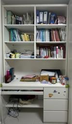 Bookcase and study desk image 1
