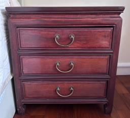 Chinese 3-drawer Bedside Table Set of 2 image 3