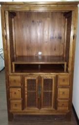 Chinese Wooden light brown Tall cabinet image 5
