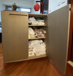 Elegant Wooden 2door Cabinet 92x42x102cm image 4