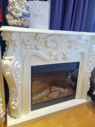 French wooden fire place image 1
