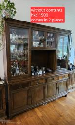 Glassrosewood cabinet with cupboards image 1