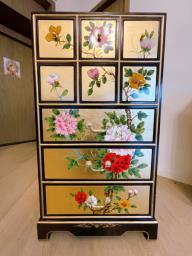 Hand Painted 9-drawer Cabinet image 1