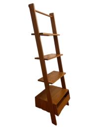 Homeless Solid Wood Oak Ladder Bookshelf image 1