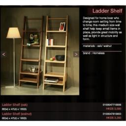 Homeless Solid Wood Oak Ladder Bookshelf image 3