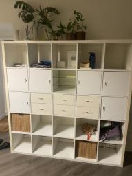 Ikea 5x5 shelfs with drawers image 1