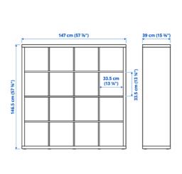 Ikea Kallax 4x4 Bookcases with Doors image 5