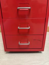 Ikea red metal cabinet image 4