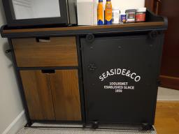 Industrial style wooden cabinet image 1