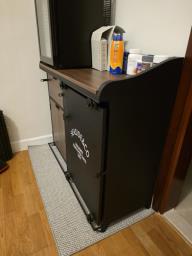 Industrial style wooden cabinet image 2