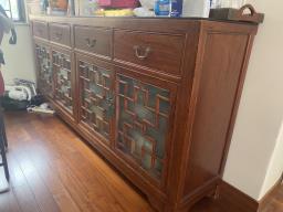 Red wood cabinet image 1