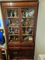 Red Wood Display Cabinet image 1