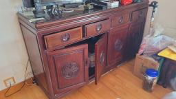 Solid Chinese Cherry Wood Cabinet image 1