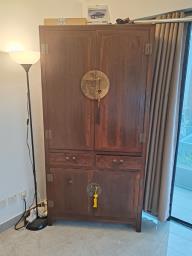 Solid wood Chinese wine cabinet image 2