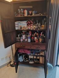Solid wood Chinese wine cabinet image 1