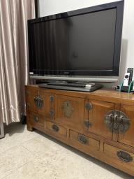 Sturdy antique low Cabinettv console image 1