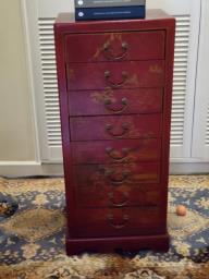 Tall Chinese drawer cabinet image 1