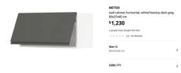 Two grey Metod wall cabinets image 9