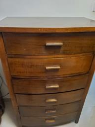 Vintage solid wood drawers cabinet image 1