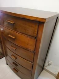 Vintage solid wood drawers cabinet image 2