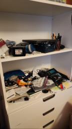 White Ikea Drawers with 2 Shelf Top image 1
