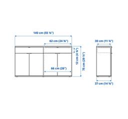 White Sideboard Ikea Vihals image 2