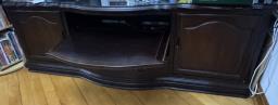 Wooden Tv Cabinet with Glass Top Cover image 2