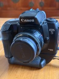 Canon Eos 5 with lens and bag image 1