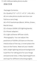 Led-440 portable photo studio image 4