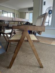 10 Dark Brown Rattan Dining Chairs image 3
