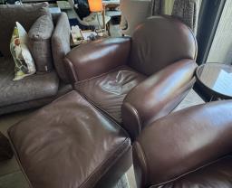 2 Beautiful Leather Arm Chairs image 2