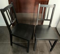 2x Ikea Stefan chairs brown black image 1