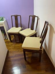 4 Elegant Rosewood chairs with mattress image 2