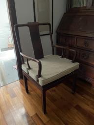 4 Elegant Rosewood chairs with mattress image 1
