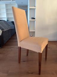 6 dining chairs with linen covers image 1